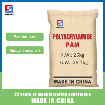 Anionowe granulki poliakrylamidowe PAM Chemiczne dodatki klasy przemysłowej 25 kg / worek